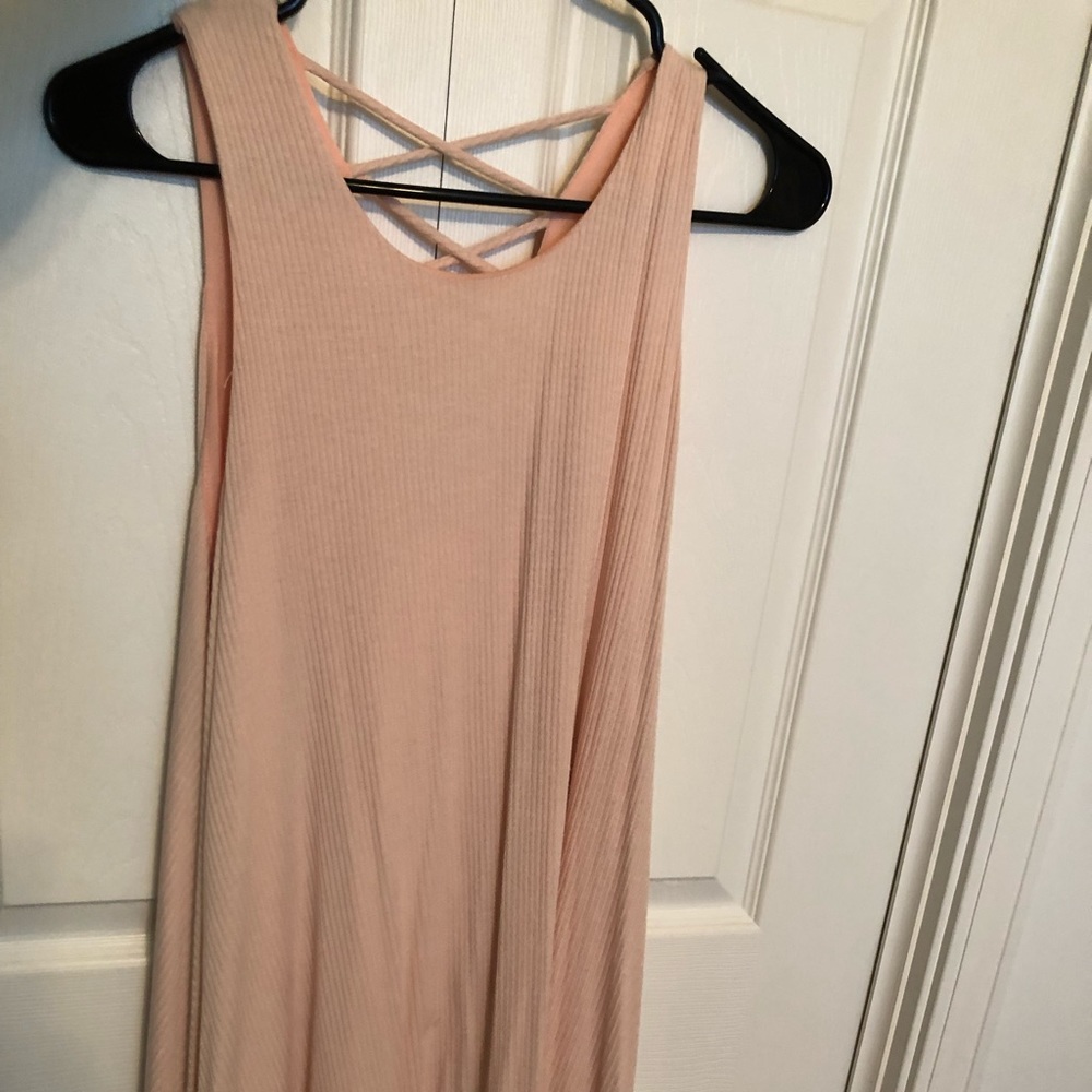 Pink tank top dress